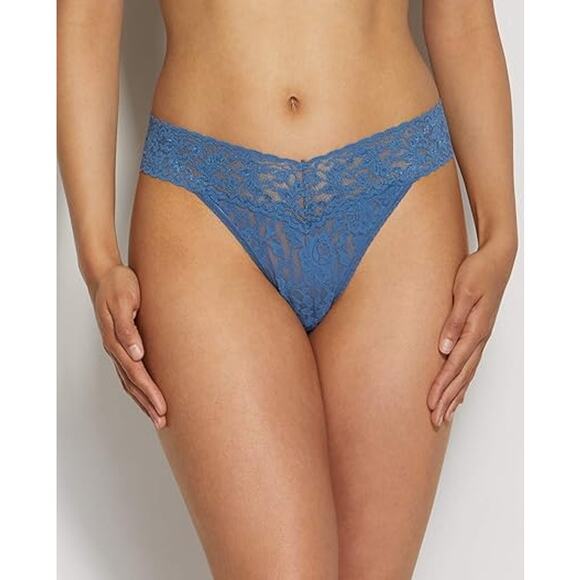 Hanky Panky Other - Hanky Panky One Size (4-14) Original Rise Thong Blue Nylon Blend Daily Lace
